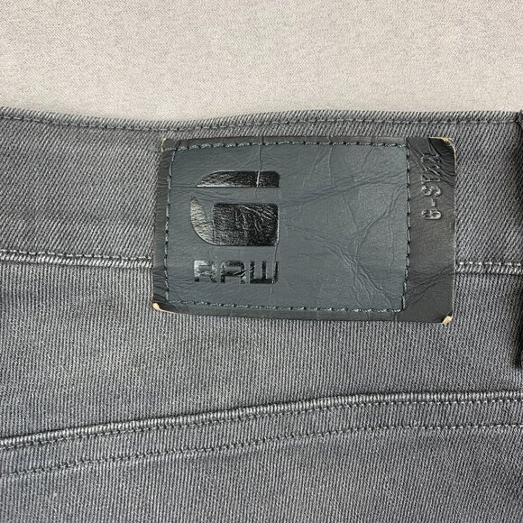 G Star Raw Mens Pants 33 Gray Jeans Revend Super Slim Distressed Faded 33x36 - Picture 13 of 13